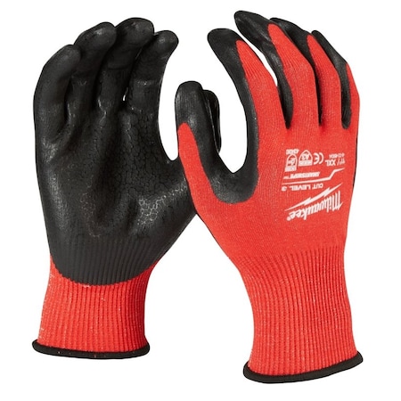 Milwaukee Tool Cut-Resistant Gloves, Cut Level A3 , Dipped , Nitrile , Rough , M 48-22-8931